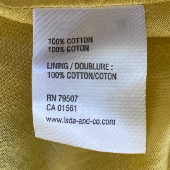 Isda and Co Yellow Spotted Floral Knee Length Skirt - Picture 10 of 10